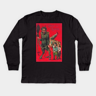 Krampus Christmas Kids Long Sleeve T-Shirt